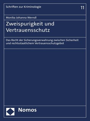 cover image of Zweispurigkeit und Vertrauensschutz